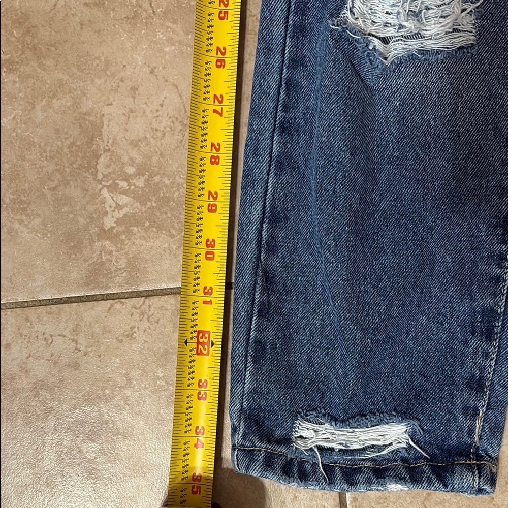 KanCan Blue Boyfriend Jeans Distressed High Waist - Picture 10 of 11